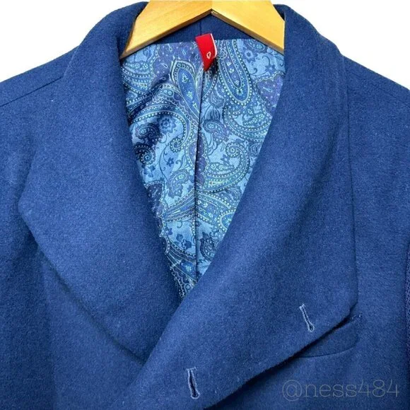 Ceketch Royal Blue Wool Coat 44R - Picture 3 of 10